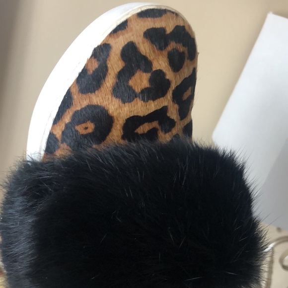 MICHAEL KORS Maven Rabbit Fur Calf Hair Sneakers Shoes Cheetah print - Picture 12 of 12